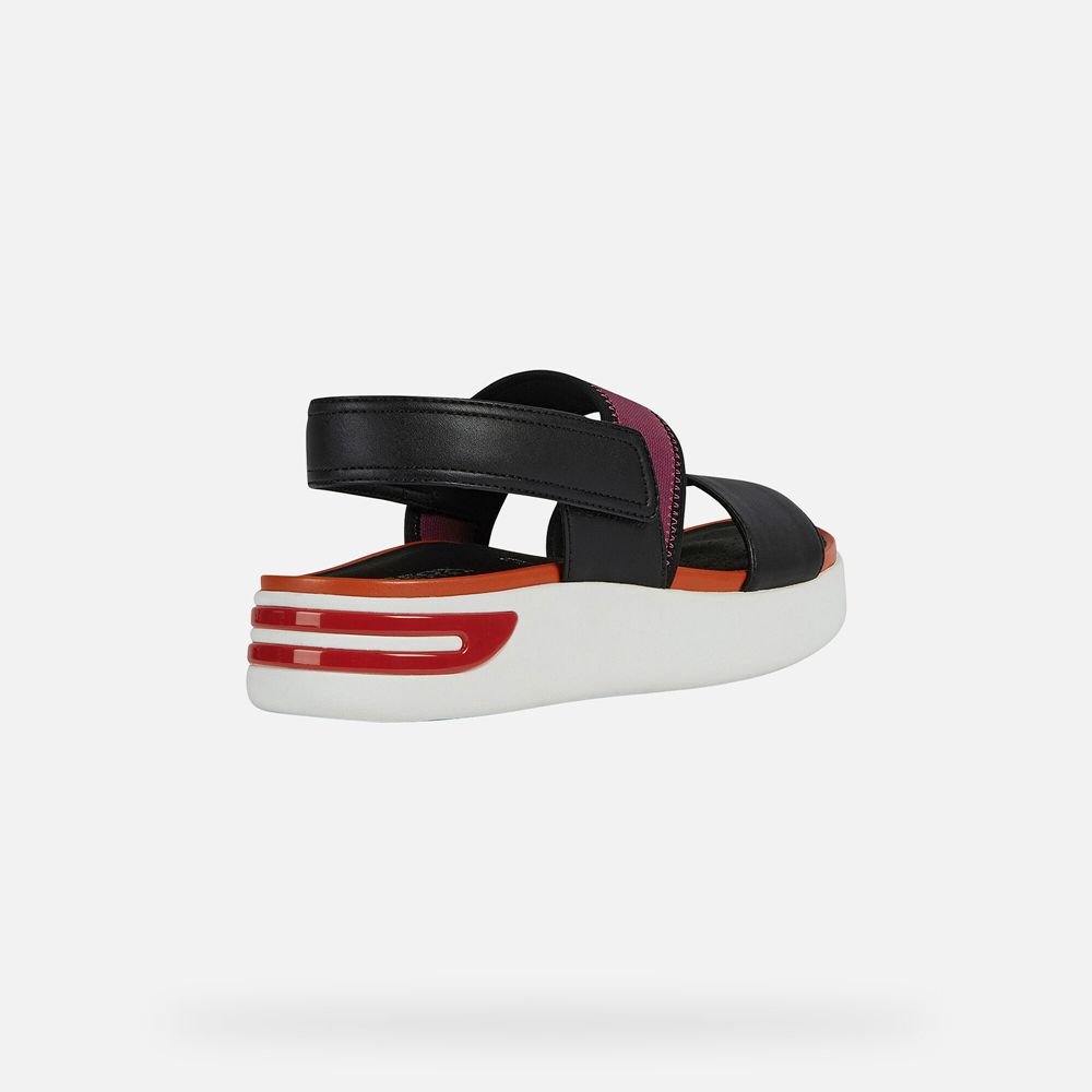 Geox Bayan Sandalet Siyah/Turuncu - Ottaya - JUY-421763